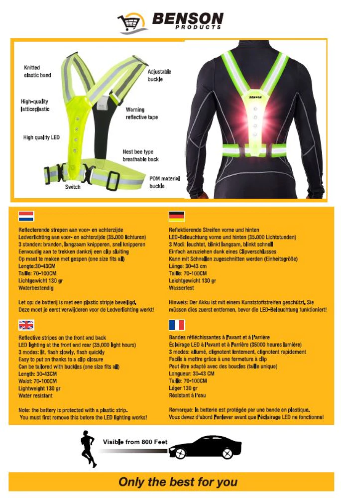 Öryggisvesti / Hlaupavesti led - Image 2