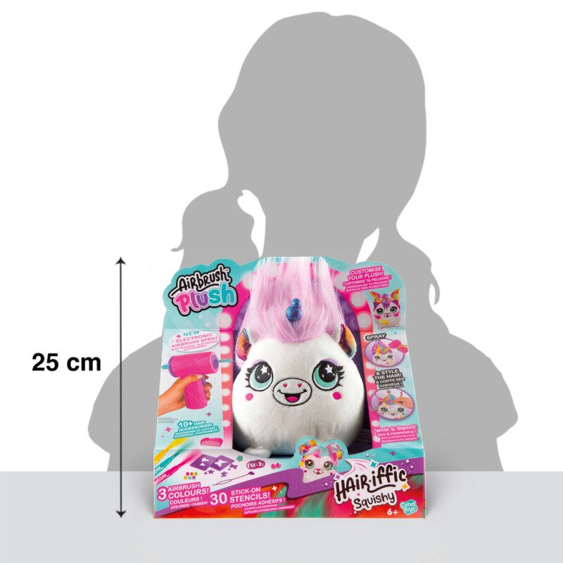 Airbrush Plush Hár'iffic 17cm Squish Pal-Prinsessa - Image 7