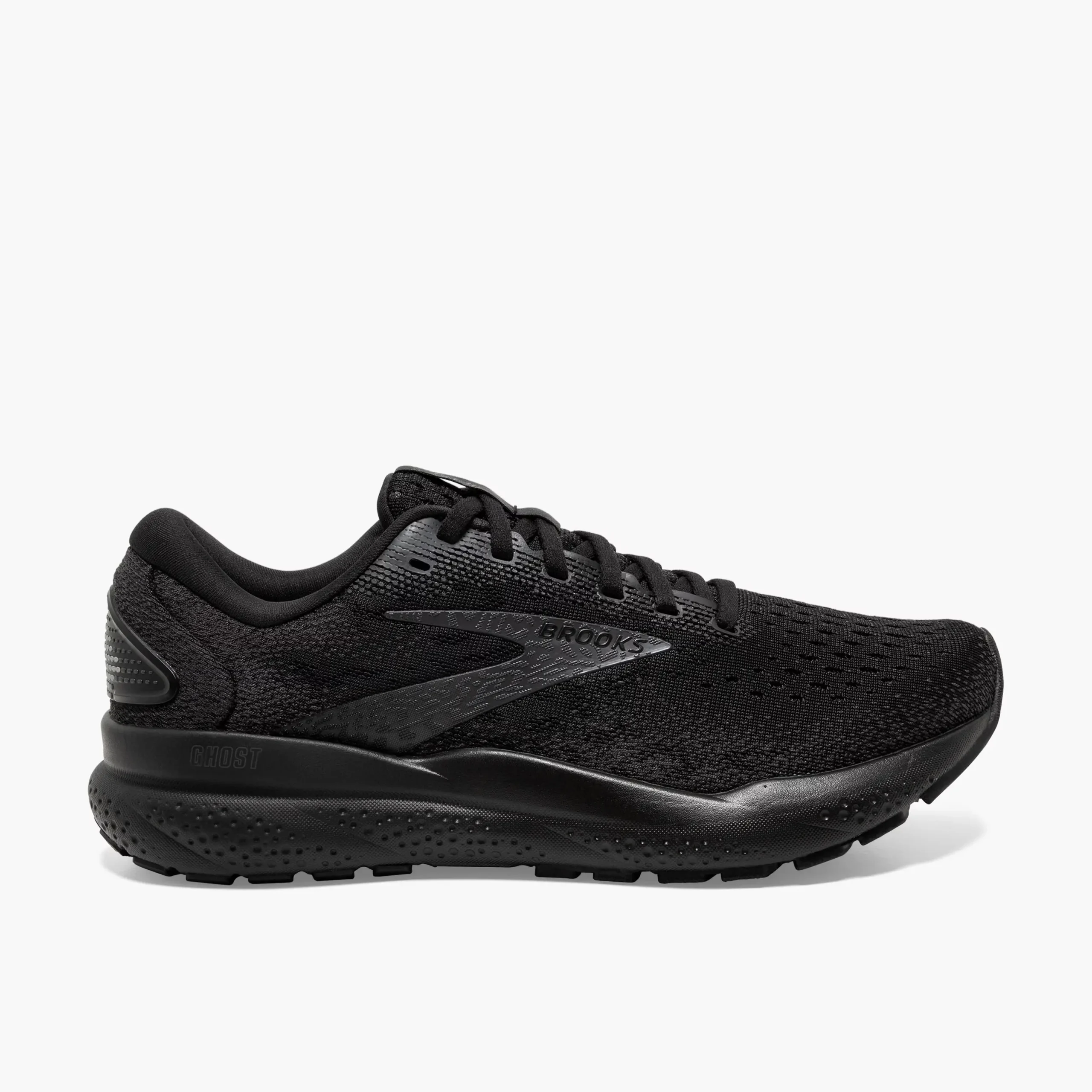Brooks Ghost 16 Herra Hlaupaskór - Black/Black/Ebony