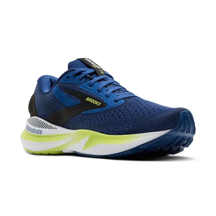 Brooks Adrenaline GTS 24 Herra Hlaupaskór Navy Peony/Black/Acid Lime - Image 2
