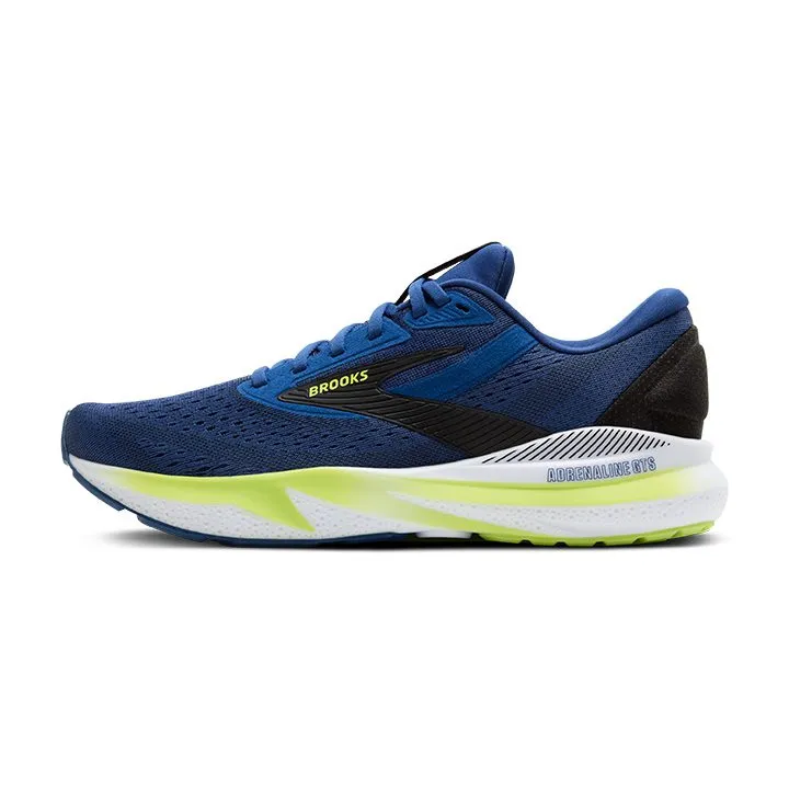 Brooks Adrenaline GTS 24 Herra Hlaupaskór Navy Peony/Black/Acid Lime - Image 3