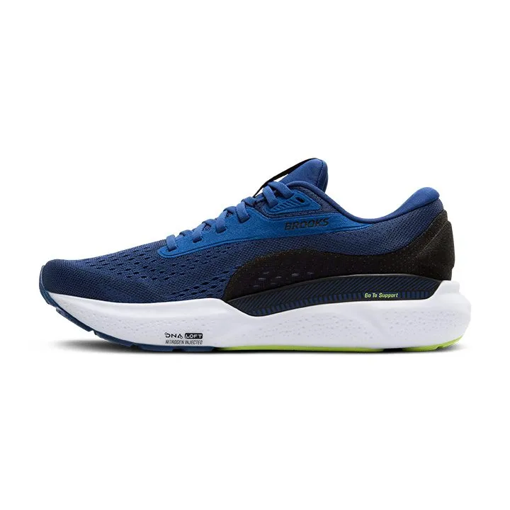 Brooks Adrenaline GTS 24 Herra Hlaupaskór Navy Peony/Black/Acid Lime - Image 5