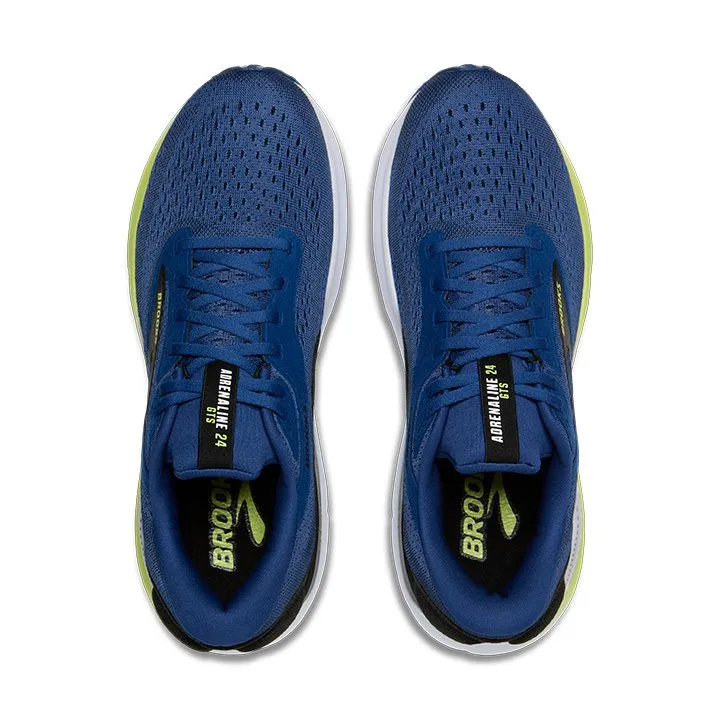 Brooks Adrenaline GTS 24 Herra Hlaupaskór Navy Peony/Black/Acid Lime - Image 6