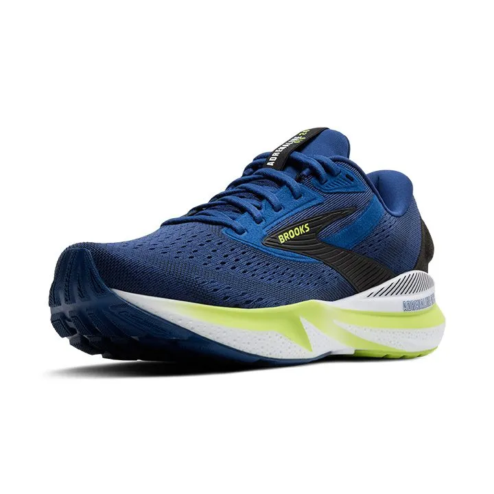 Brooks Adrenaline GTS 24 Herra Hlaupaskór Navy Peony/Black/Acid Lime - Image 9