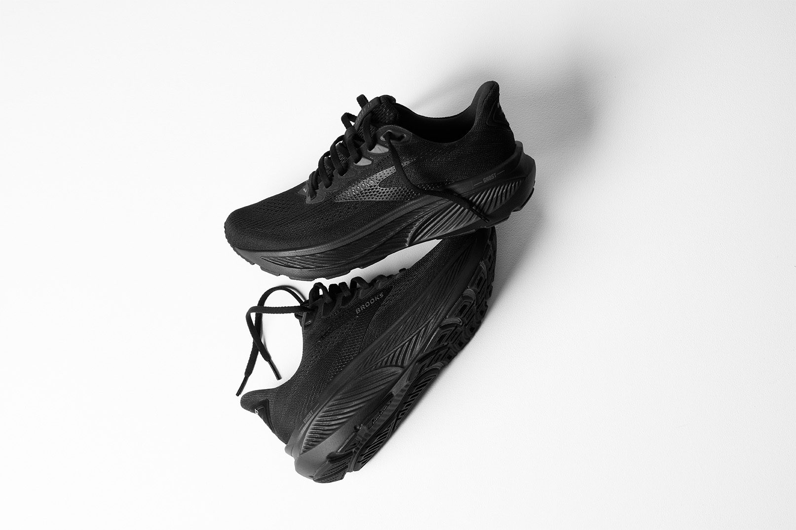 Brooks Ghost 17 Herra Hlaupaskór Black/Black/Ebony - Image 7