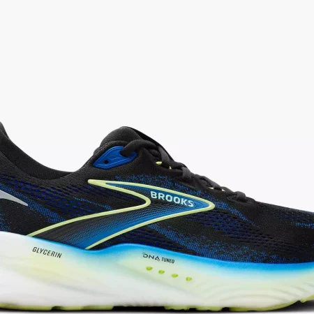 Brooks Glycerin 22 Herra Hlaupaskór Black/Cobalt/Neo Yellow