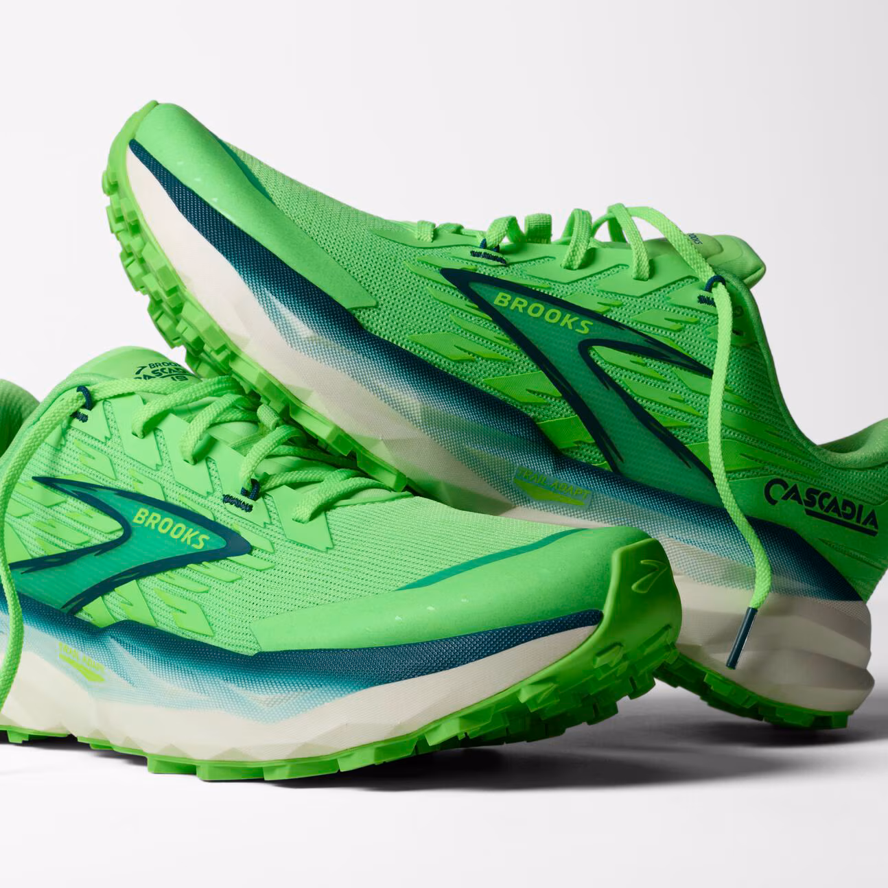 Brooks Cascadia 19 Herra Hlaupaskór Gecko/Atlantic Deep/Bluewash - Image 2