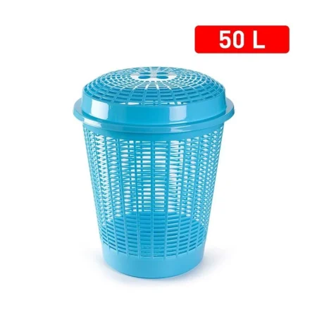 PlastForte Þvottakarfa Kringlótt 50L ljósblá