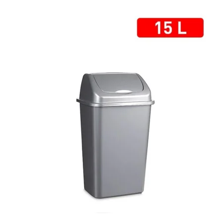 PlastForte Ruslafata með veltiloki grá 15L