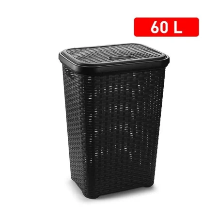 PlastForte Rattan Tauþvottakarfa 60L svört