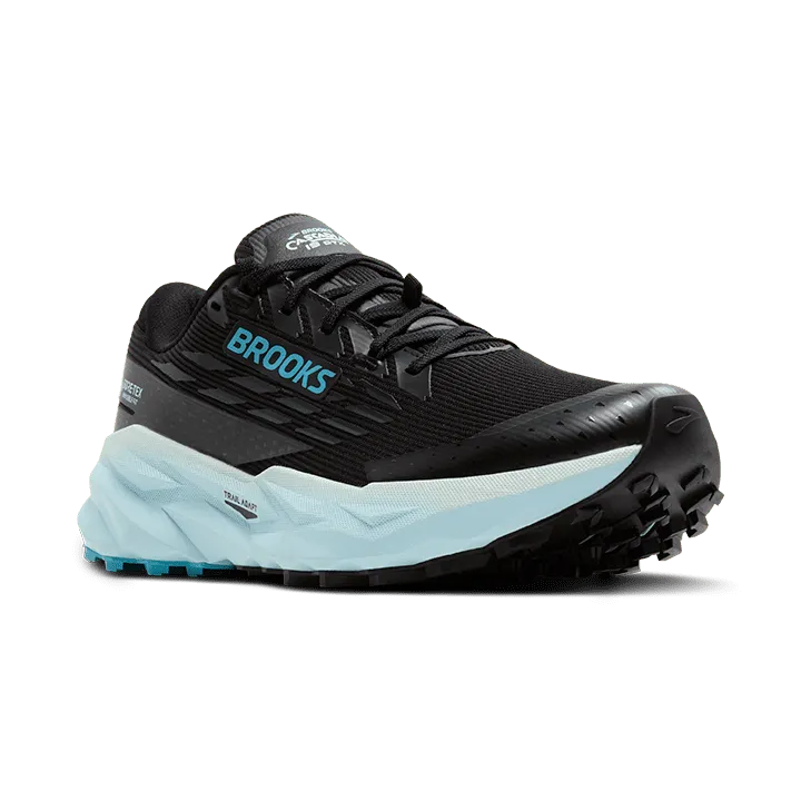 Brooks Cascadia 19 GTX Dömu Hlaupaskór Black/Ebony/Blue Flower - Image 2