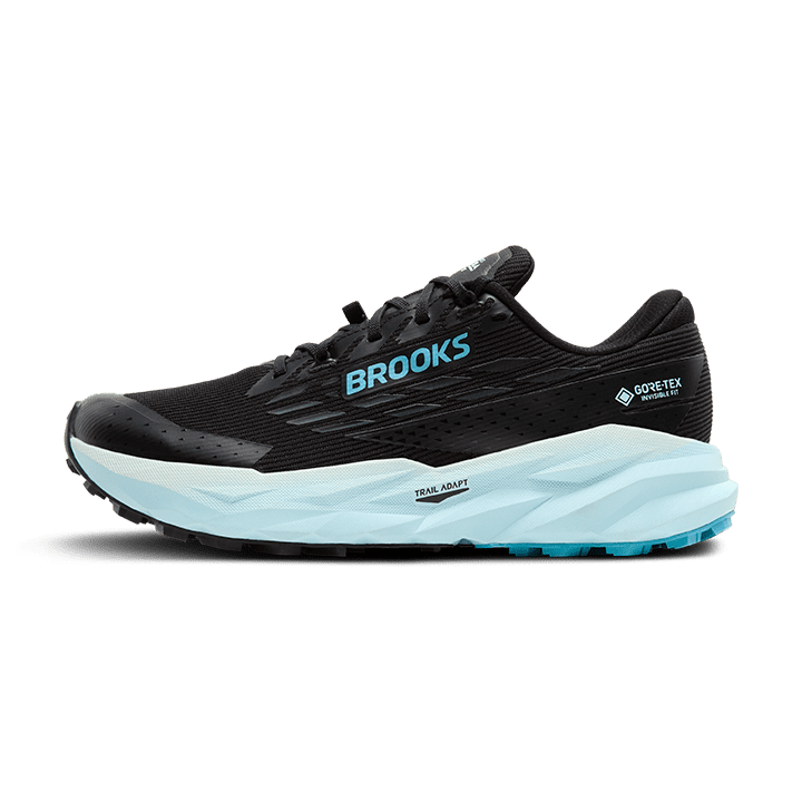 Brooks Cascadia 19 GTX Dömu Hlaupaskór Black/Ebony/Blue Flower - Image 3
