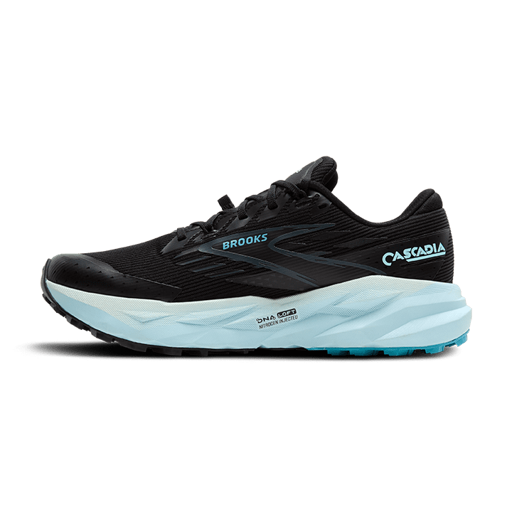 Brooks Cascadia 19 GTX Dömu Hlaupaskór Black/Ebony/Blue Flower - Image 5