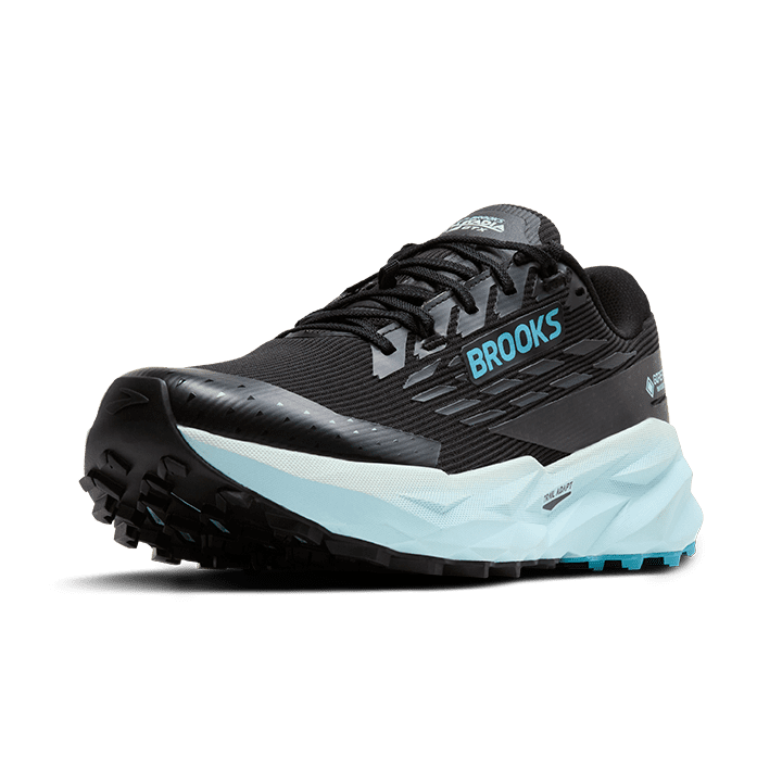 Brooks Cascadia 19 GTX Dömu Hlaupaskór Black/Ebony/Blue Flower - Image 9