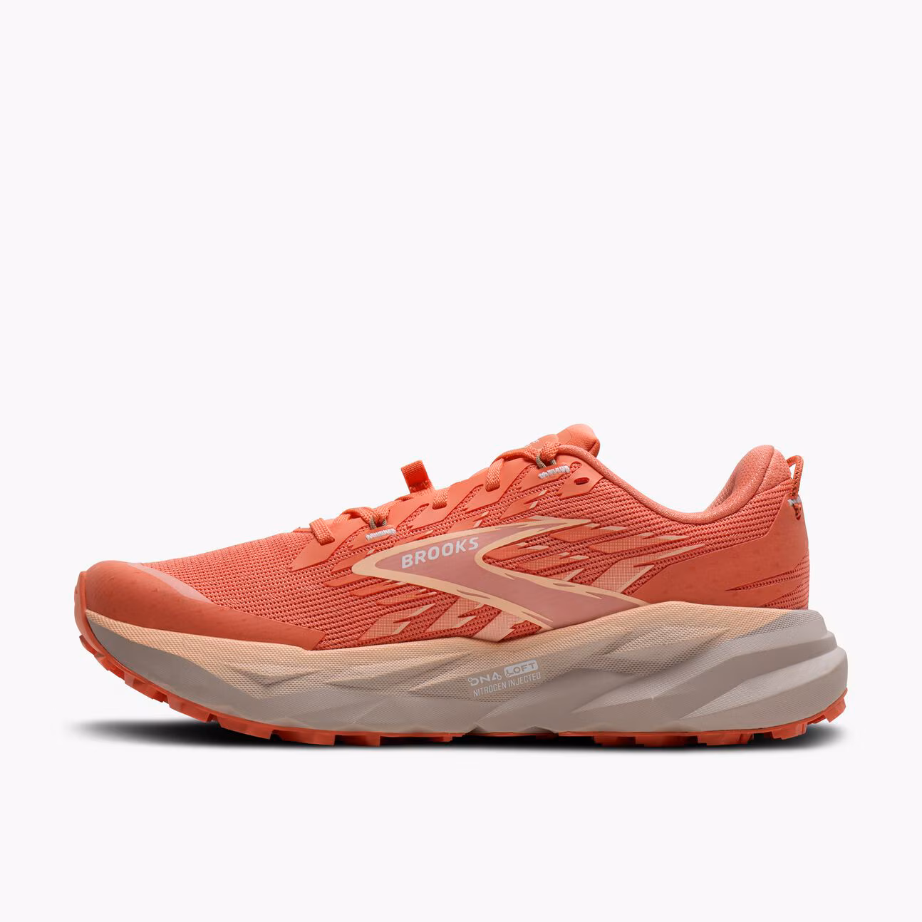 Brooks Cascadia 19 Dömu Hlaupaskór Peach Echo/Chateau/White - Image 5