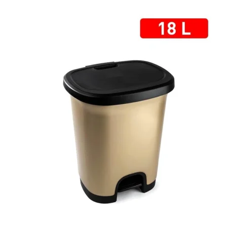 PlastForte Ruslafata 18L svört/gull