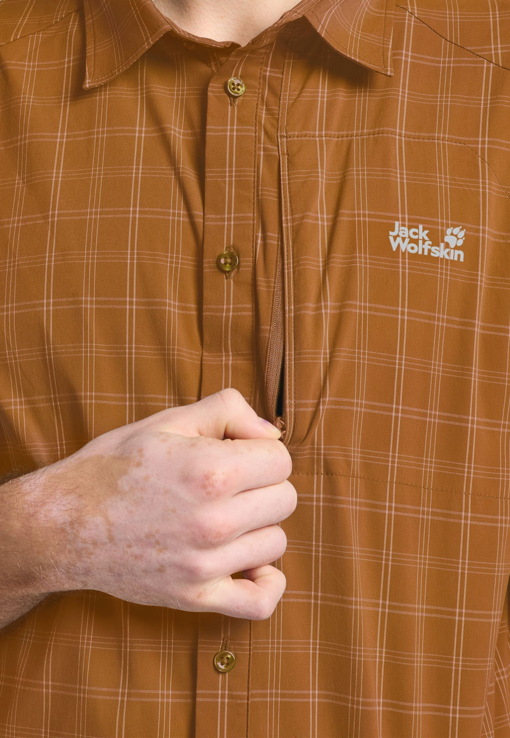 Jack Wolfskin Norbo Herra Stuttermaskyrta Autumn Leaves - Image 4