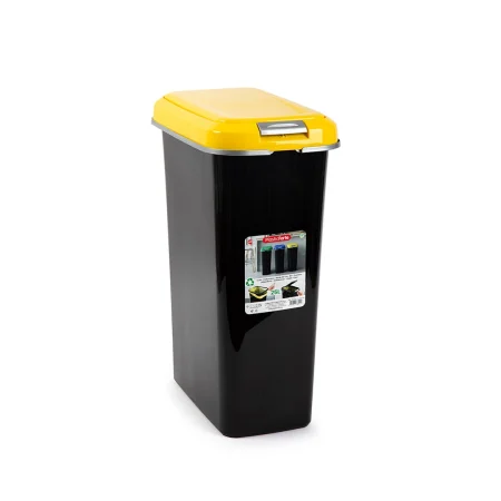 PlastForte Flokkunartunna með loki 25 L gult lok