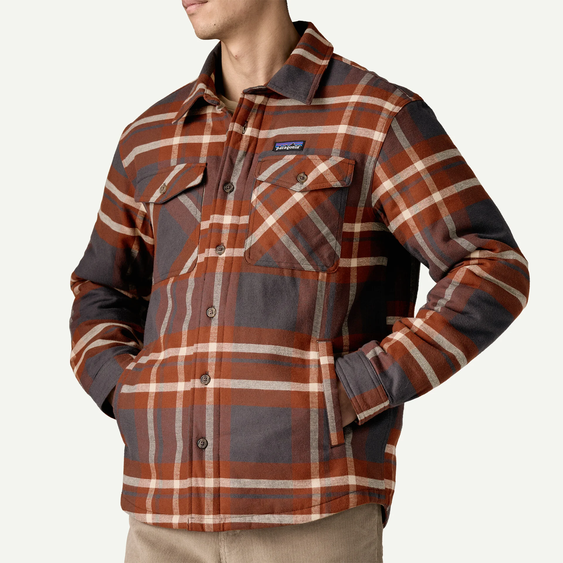 Patagonia Insulated FjordFlannel Skyrtujakki Ashore: Ink Blk - Image 6