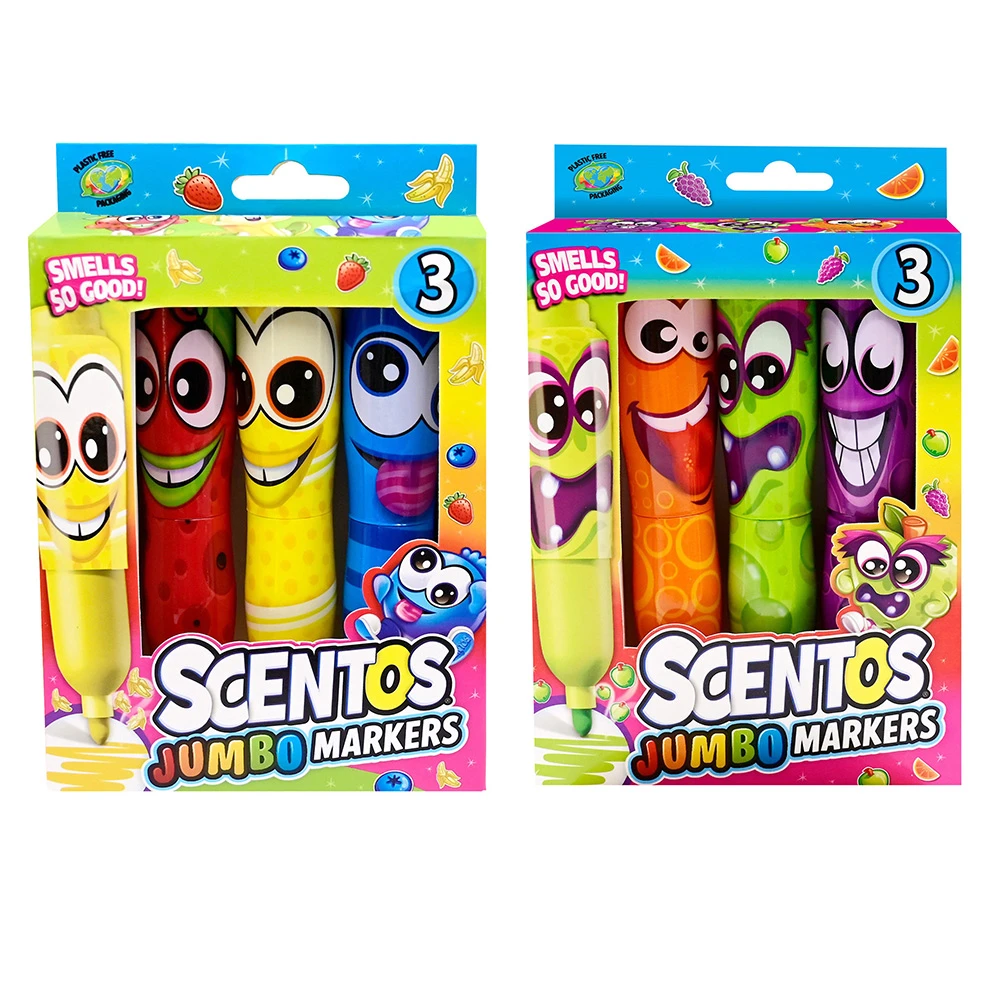 Scentos Jumbo Tússlitir 3 stk