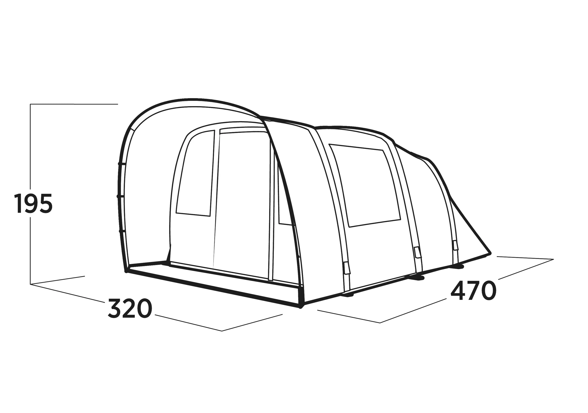 Easy Camp Uppblásið Tjald Brimnes 5 - Image 2
