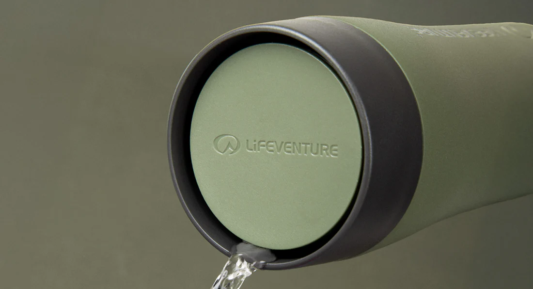 LifeVenture One Touch Hitaflaska Khaki 350ml - Image 6