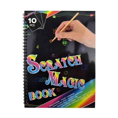Magic Color "Scratch" Bók með penna 10 x A4 Blaðsíður