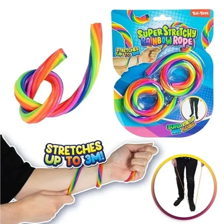 FUN Super stretchy rope -Rainbow- 2 stk