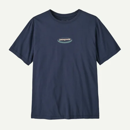 Patagonia Logo Tee 95 Oval Herrabolur New Navy