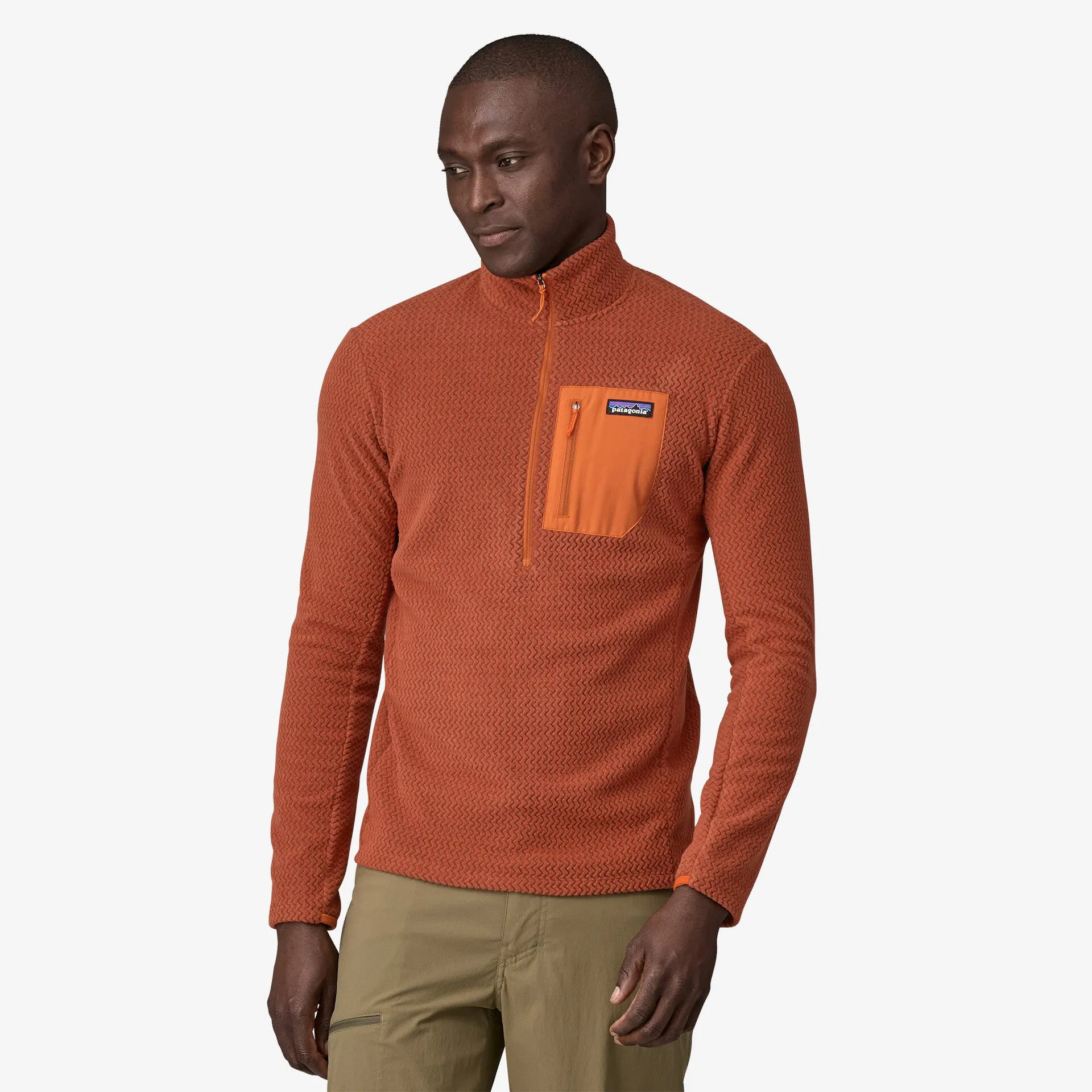 Patagonia R1 Air Zip Neck Herra Flíspeysa Burnished Red - Image 2