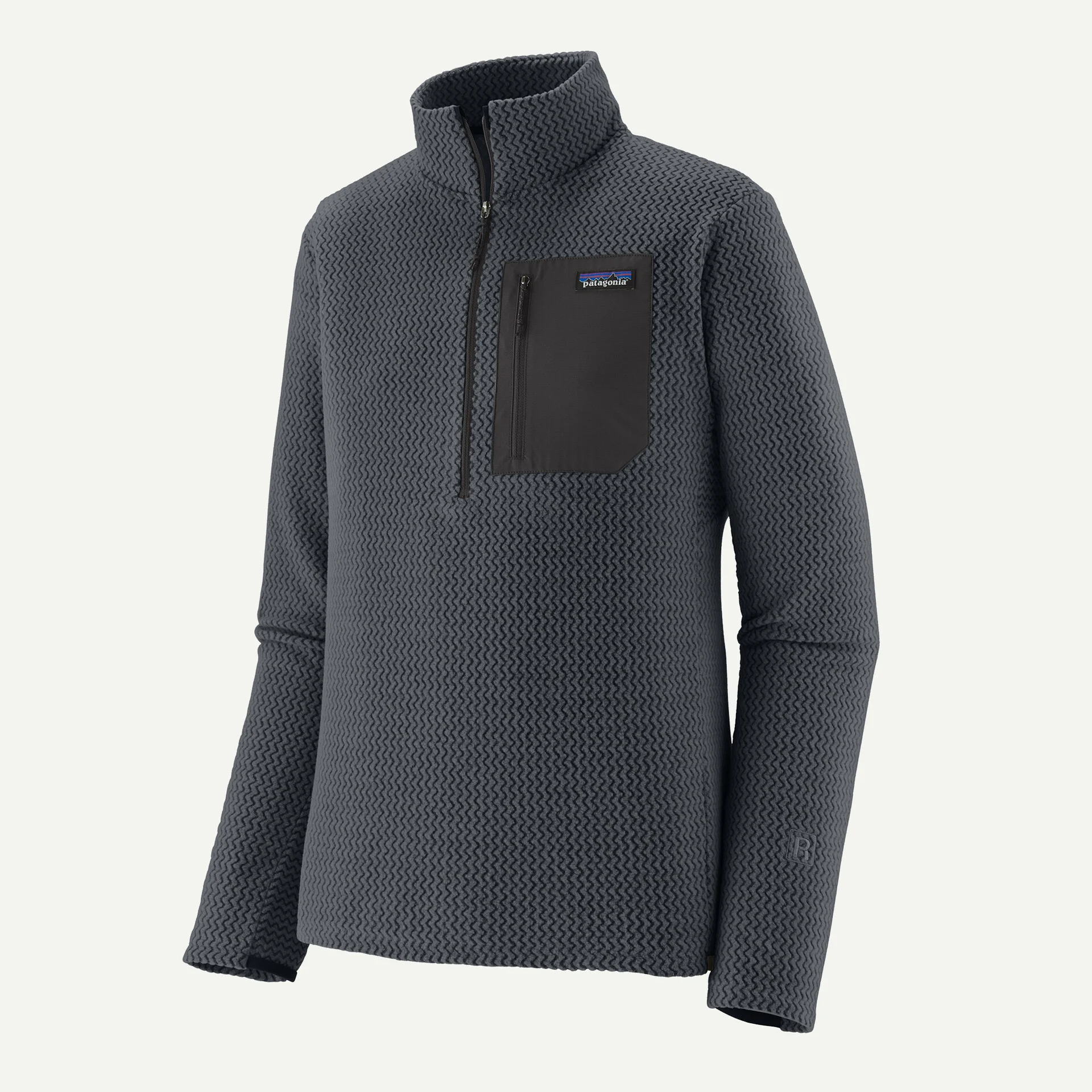 Patagonia R1 Air Zip Neck Herra Flíspeysa Smolder Blue