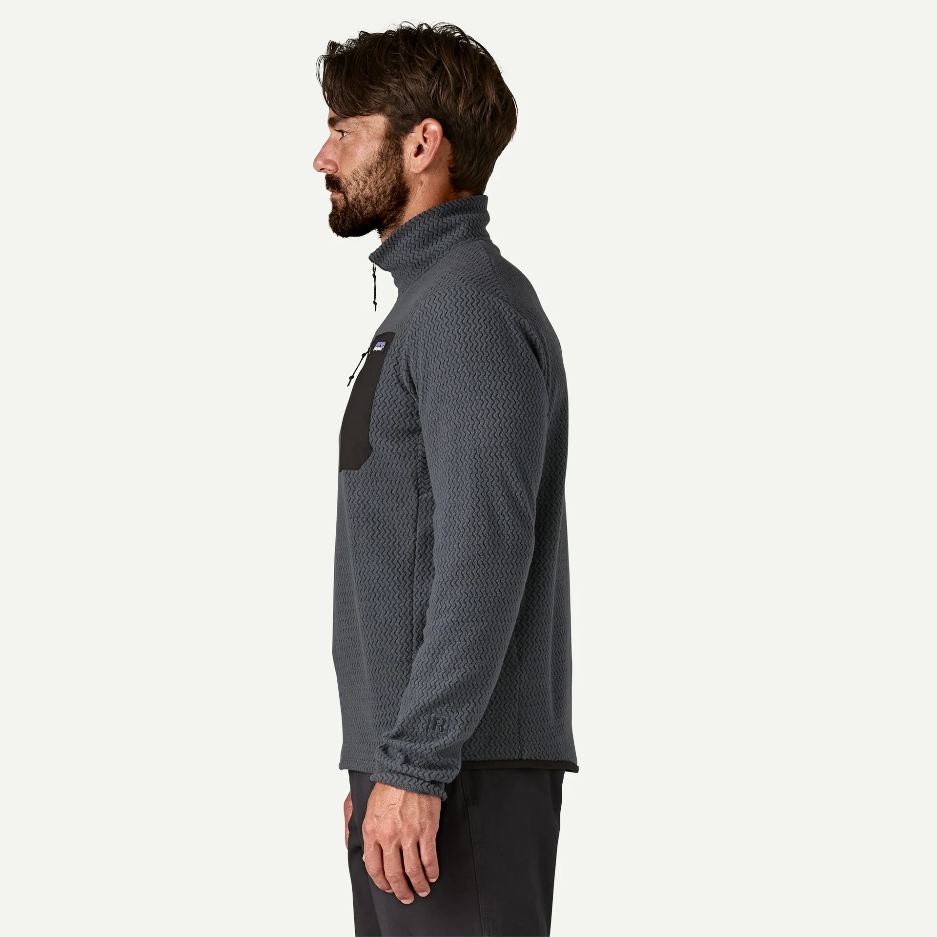 Patagonia R1 Air Zip Neck Herra Flíspeysa Smolder Blue - Image 5