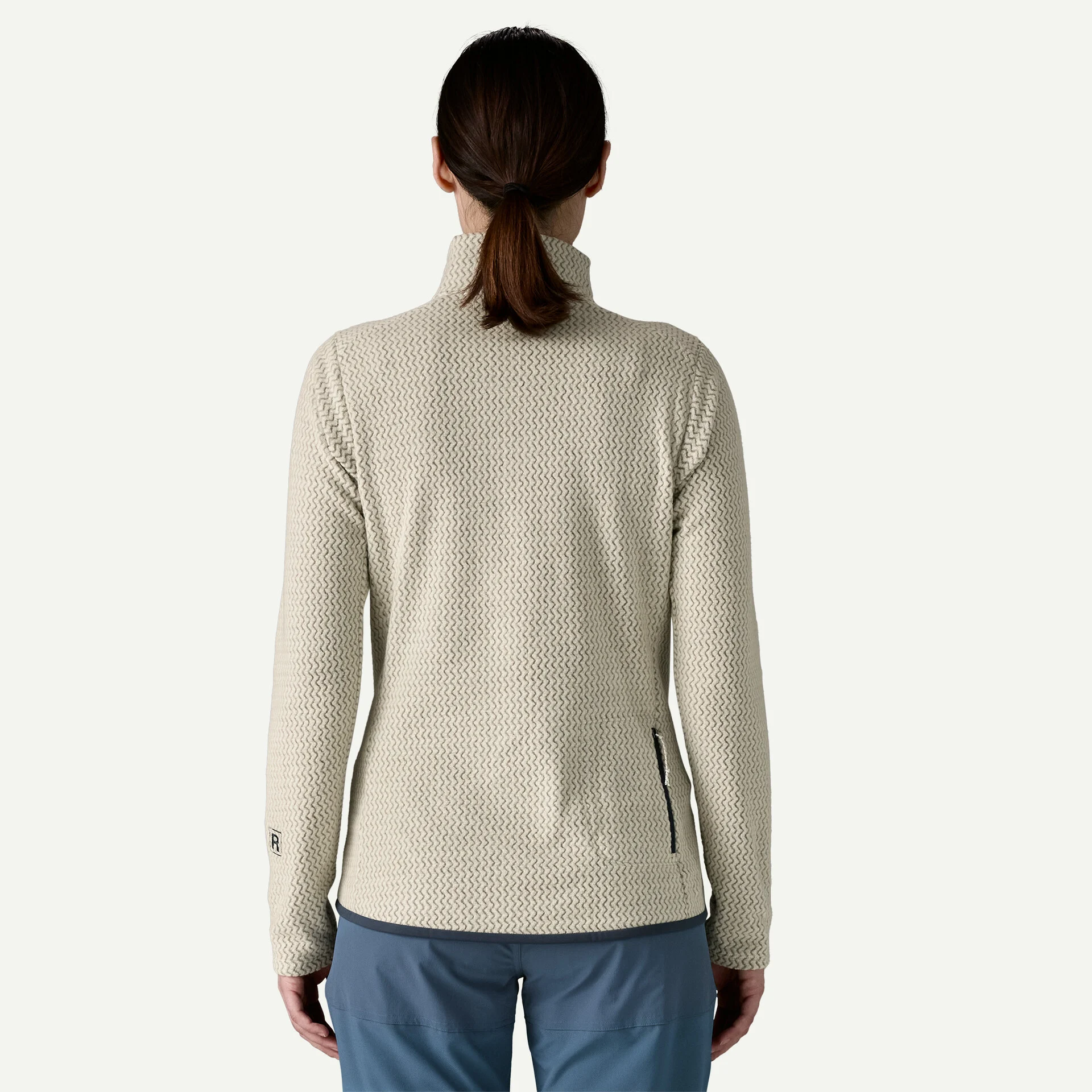 Patagonia R1 Air Zip Dömu Flíspeysa Wool White - Image 3
