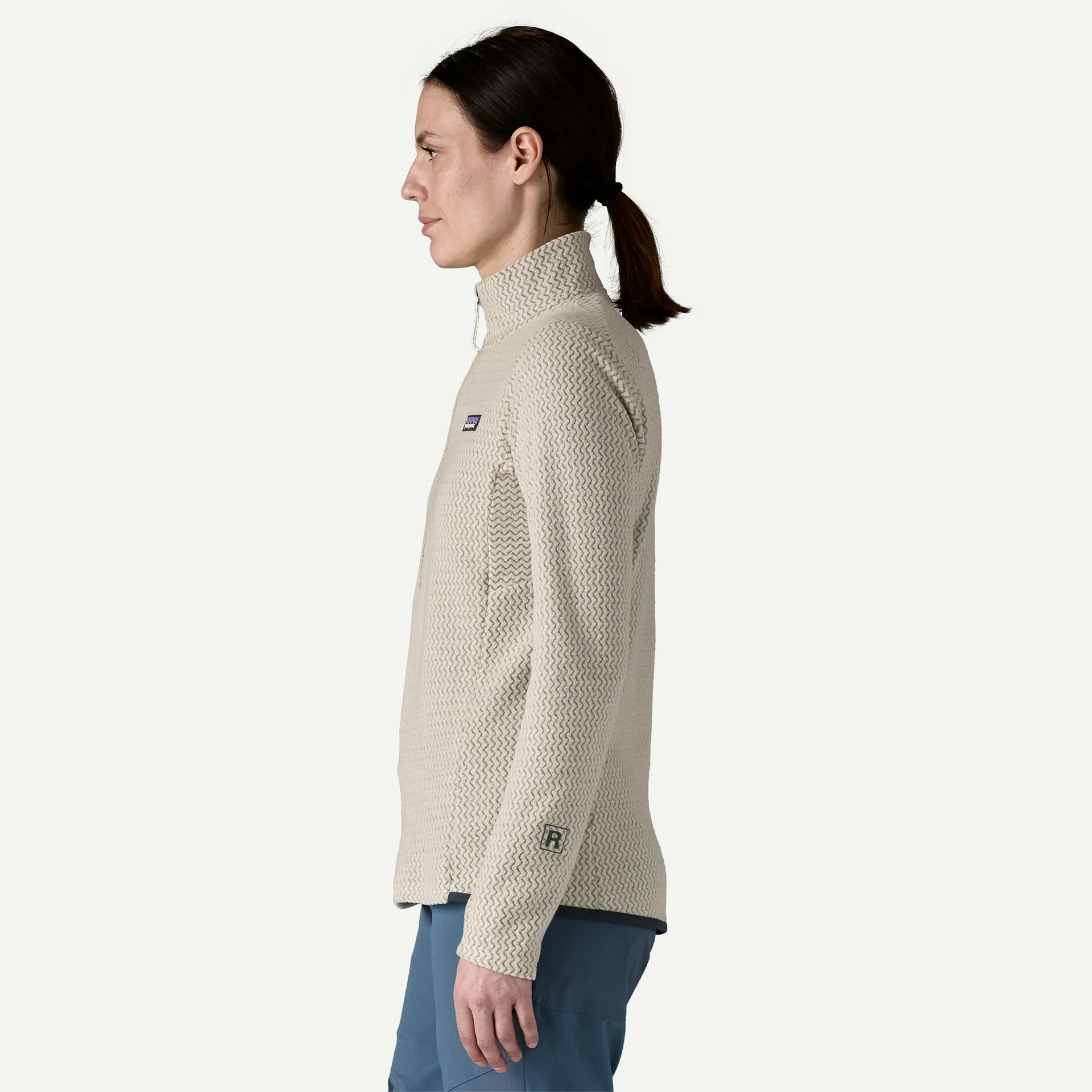 Patagonia R1 Air Zip Dömu Flíspeysa Wool White - Image 5