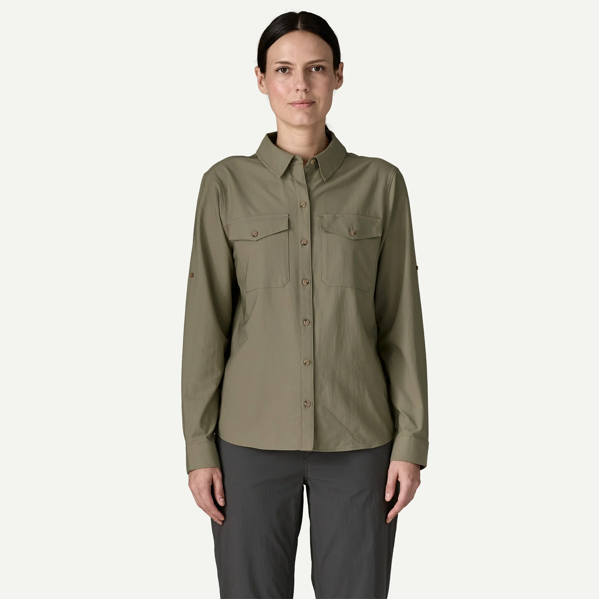 Patagonia Dömu Skyrta Self Guide Sun River Rock Green - Image 2