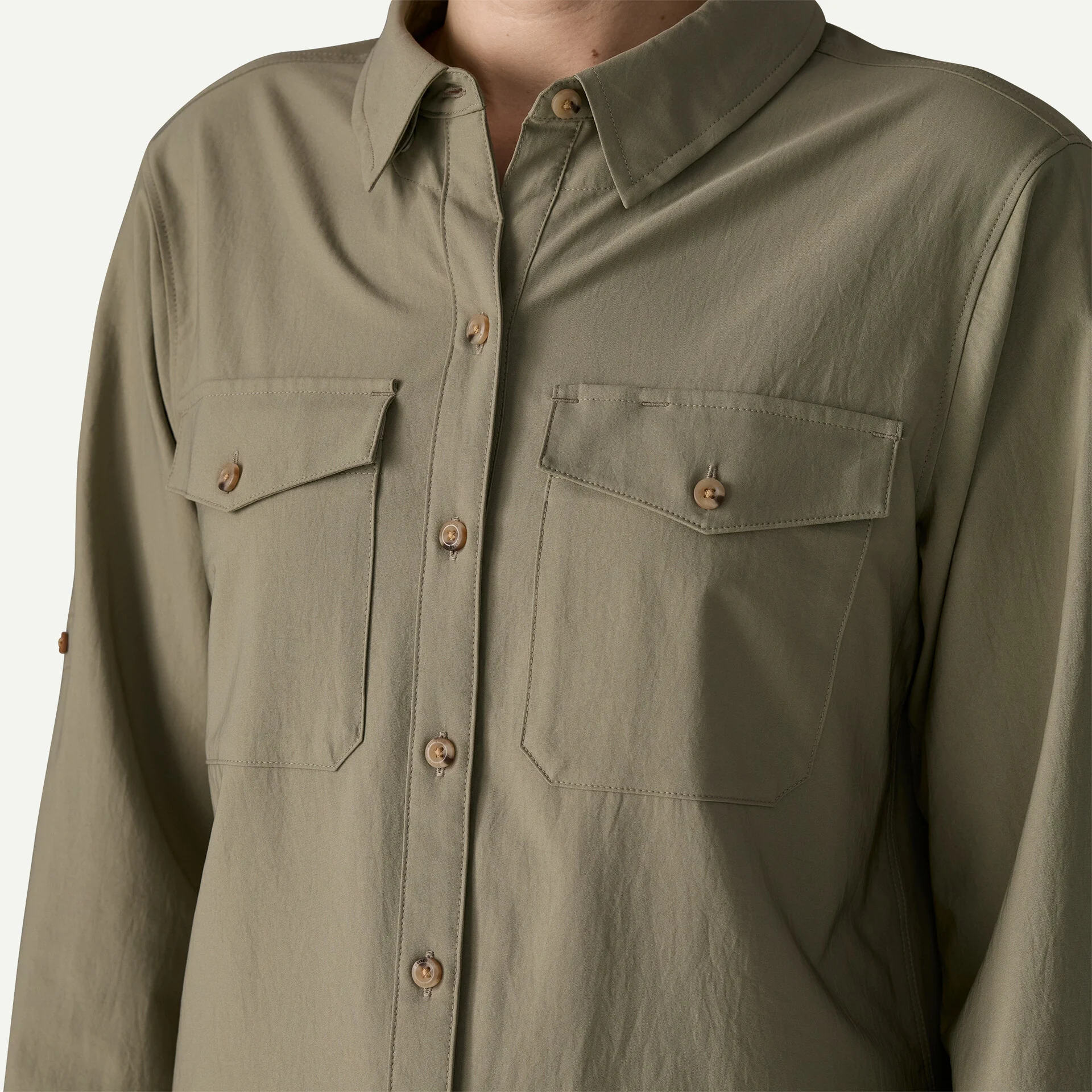 Patagonia Dömu Skyrta Self Guide Sun River Rock Green - Image 6