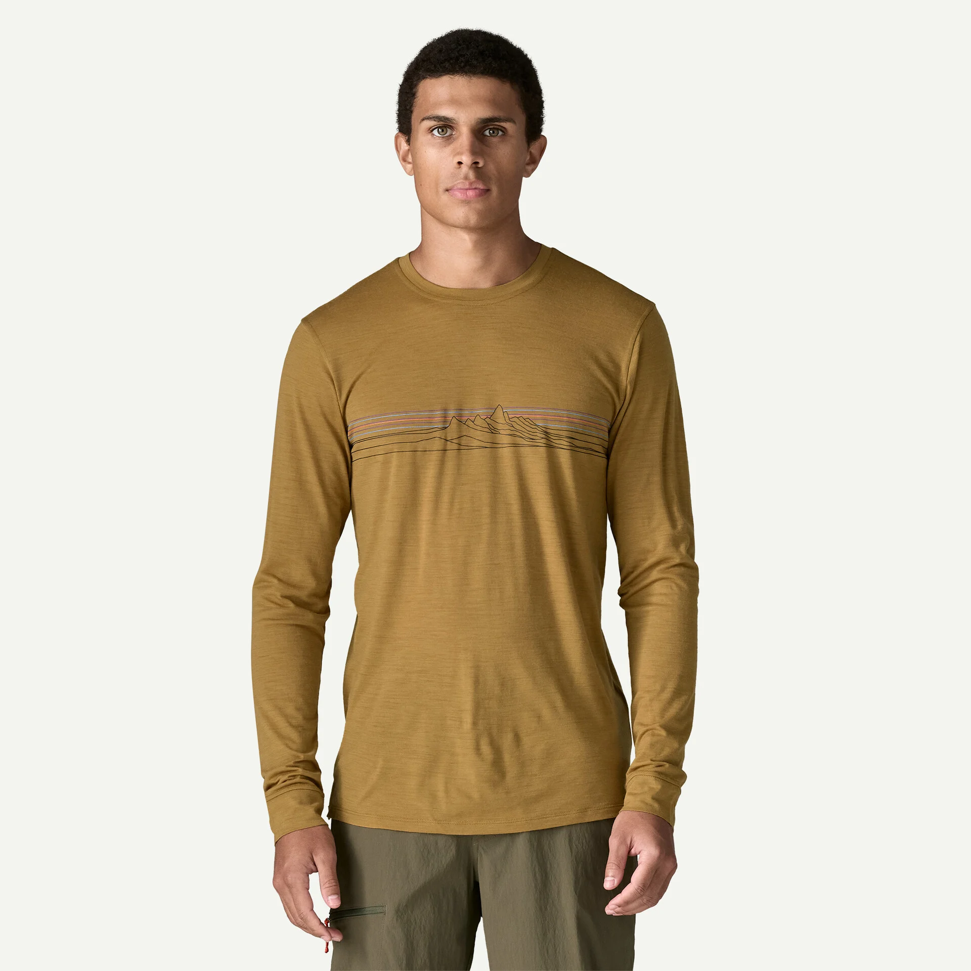 Patagonia Herra Langermabolur Cap Cool Bobcat Brown - Image 2