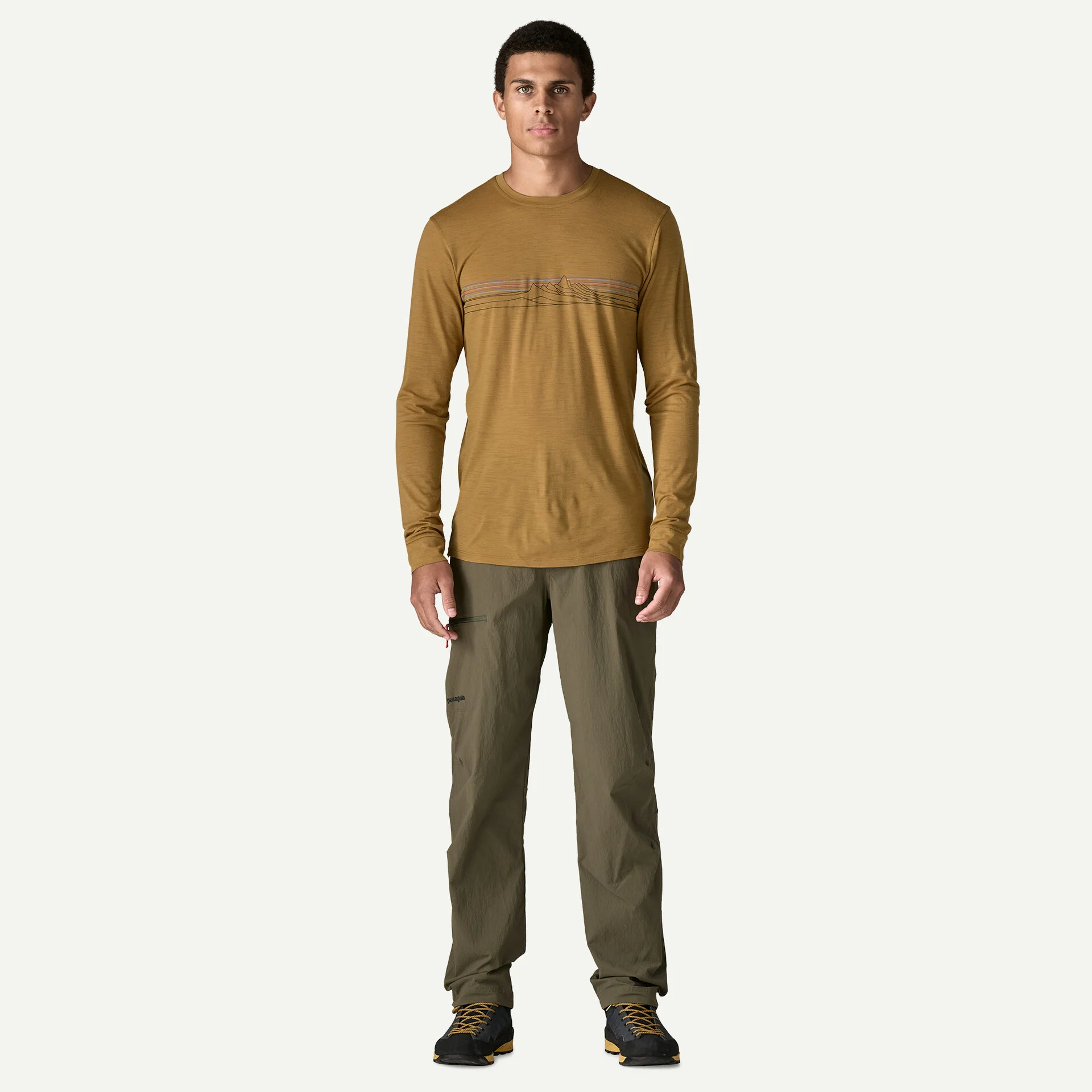 Patagonia Herra Langermabolur Cap Cool Bobcat Brown - Image 4