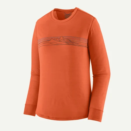 Patagonia Dömu Langermabolur Cap Cool Coal Orange