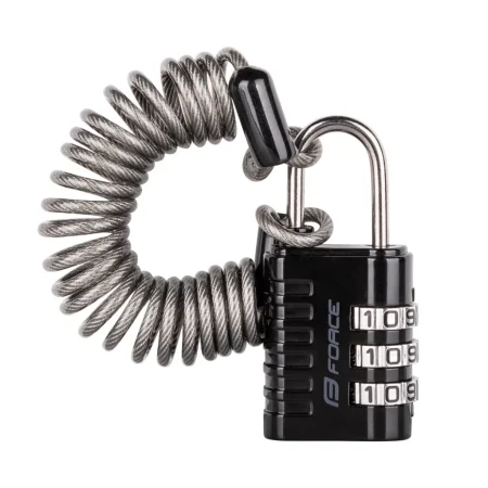 Force Hjólalás Small 2 spiral code 120cm/3mm, black