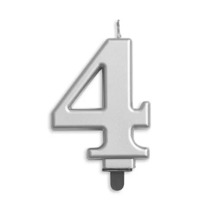 Afmæliskerti silfur nr. 4