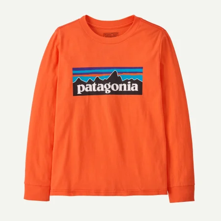 Patagonia Barnabolur Logo LS P-6 Orange Peel