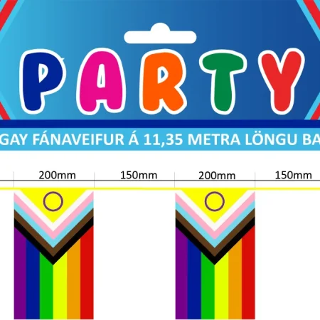 Partý Fánaveifur Gay Pride 30 stk.