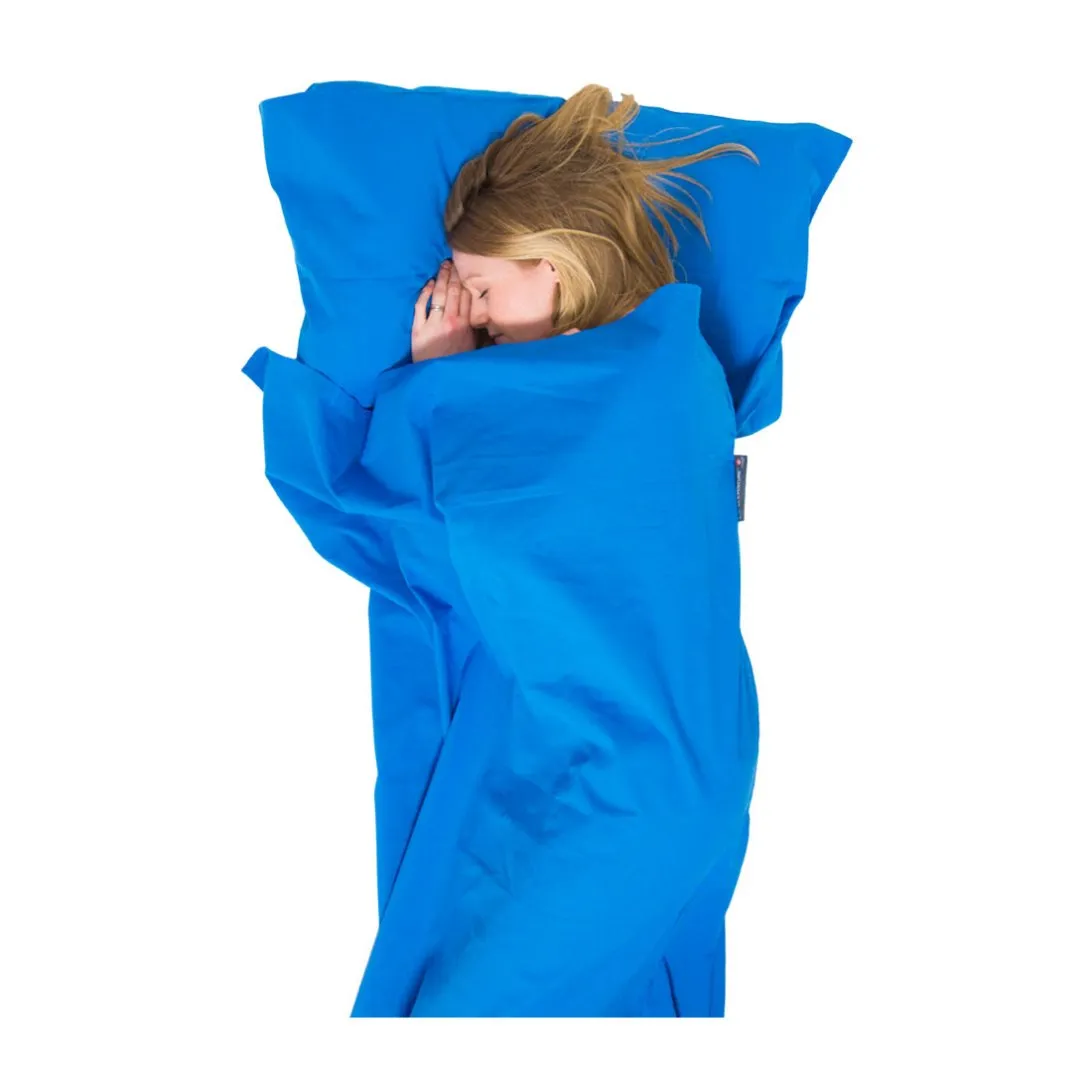 LifeVenture Cotton Liner Rectangular Innri Svefnpoki Blue
