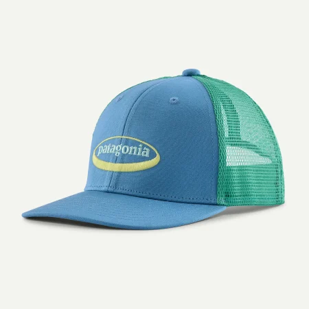 Patagonia Kids Trucker Barna Derhúfa Oval Logo Blue