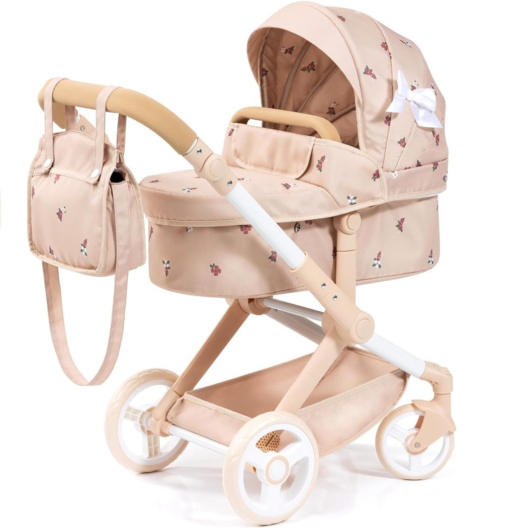 Bayer Dúkkuvagn XEO Beige með hvítri slaufu