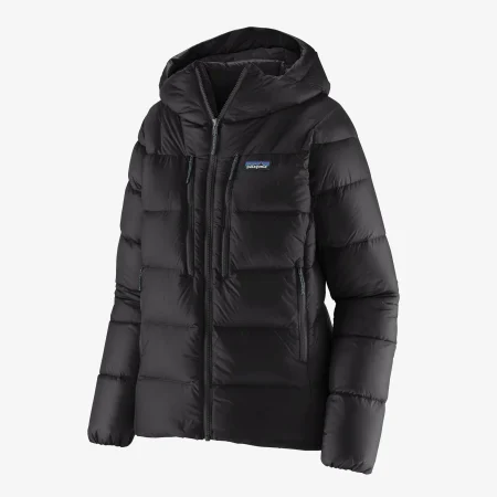 Patagonia Fitz Roy Dömu Dúnúlpa með hettu Black