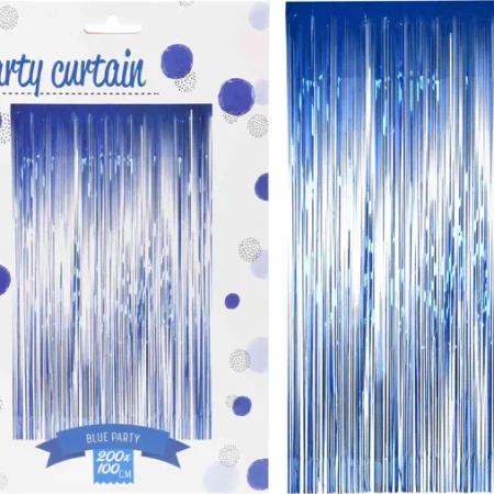 Partý gardínur bláar 250x100