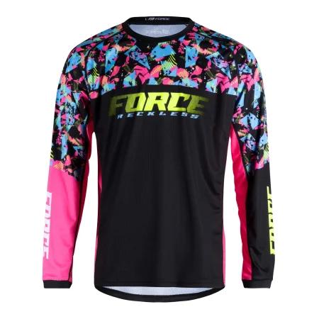 Force Reckless Langerma Hjólatreyja Black-pink-fluo