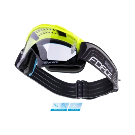Force Grime Downhill Gleraugu Svört/gul clear lens